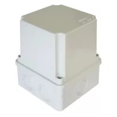   Tracon MD151114 műanyag falon kivüli kötődoboz 150x110x140 magasított teli fedéllel, kikönnyített kábelbevezőtel, IP55 világosszürke
