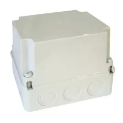   Tracon MD191514 műanyag falon kivüli kötődoboz 190x145x140 magasított teli fedéllel, kikönnyített kábelbevezőtel, IP55 világosszürke