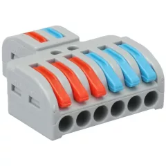   Tracon OVO2P26 csavar nélküli vezeték összekötő 8 x 0,5-4mm2 -es tömör és sodrott vezetékhez, oldható, 32A 400V - 15,5x33,3x39,3mm