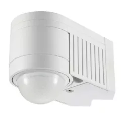   Tracon, TMB-118, kültéri oldalfali mozgásérzékelő, sarokelemmel, 360° érzékelési szög, 3-2000 Lux beállítható megvilágítás, 10mp-15p beállítható időkésleltetés, IP44, fehér (Tracon TMB-118)