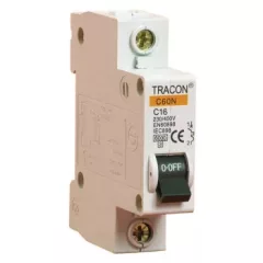  Tracon C60-50-1, Kismegszakító, 1 pólus, C karakterisztika 50A, 4,5kA