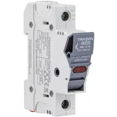   Tracon CFBL1P32 Szakaszolókapcsoló-biztosító hengeres bizt.hoz, maszkolható 32A, 10x38mm, Un=400V/690V, 1P, LED