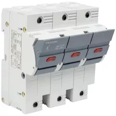   Tracon CFBL3P100 Szakaszolókapcsoló-biztosító hengeres bizt.hoz, maszkolható 100A, 22x58mm, Un=400V/690V, 3P, LED