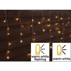  Tracon CHRIOSW10WW Karácsonyi sziporkázó jégcsap fényfüggöny, kültéri/beltéri 230VAC, 5+10M, 250LED, 6W, meleg fehér ( 2600-2700K ) színhőmérséklettel, IP44 ( CHRIOSW10WW )