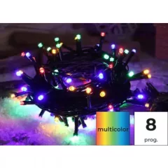   Tracon CHRSTOP200RGB Karácsonyi programozható fényfüzér, színes, kültéri/beltéri 230VAC, 5+20M, 200LED, 6W, RGB, IP44 ( CHRSTOP200RGB )