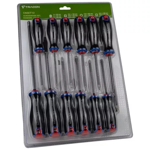 Tracon CNSET12 Csavarhúzó szett Diamond, 12pcs