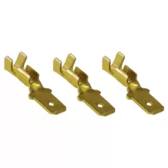   Tracon CS5, Szigeteletlen rátolható csatlakozó csap, sárgaréz 4,8×0,5mm, 0,5-1mm2