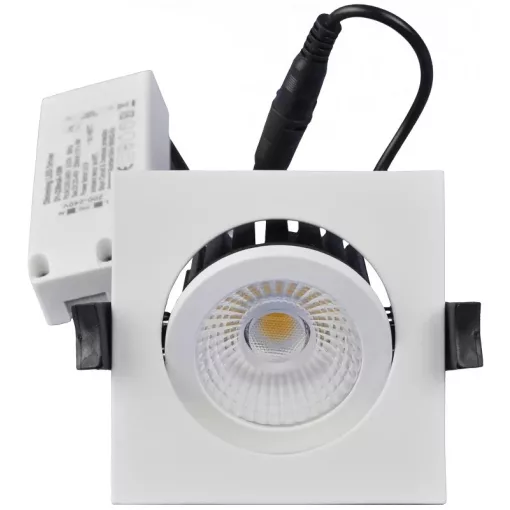 Tracon DLNCOBD13W, Négyzet alakú LED mélysugárzó, forgatható 230 V, 50Hz, 13W, 4000K, 1210lm, 60°, IP65,
