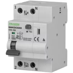   Tracon EARC2B4003 AFDD Ív kisülés érzékelő, MCB,RCD B40A, 30 mA, 6kA, A