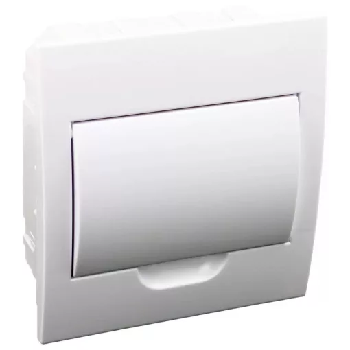 Tracon EDSN-8/1 Műanyag kiselosztó, 8 modul, 1 sor, teli ajtóval, IP40, süllyesztett