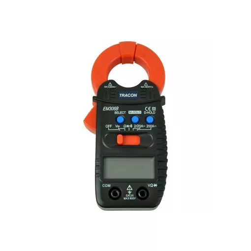 Tracon EM306B, Digitális lakat fogó DCV,ACV,ACA 200A, OHM