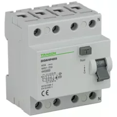   Tracon EVOAV4P6303 Áram-védőkapcsoló, 4 pólusú 63A, 30mA, 10kA, AC