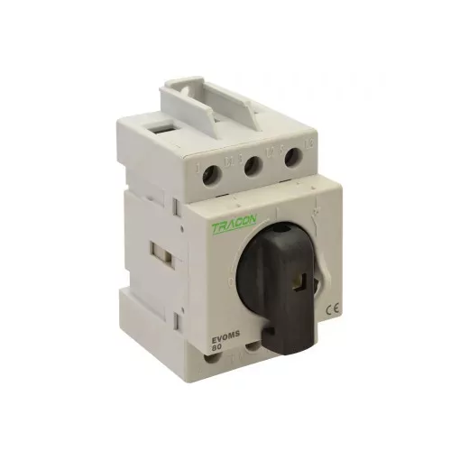 Tracon EVOMS80/3, Sorolható lakatolható szakaszoló kapcsoló 400V, 50Hz, 80A, 3P, 25-50mm2