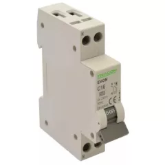   Tracon EVONC16, Kismegszakító, 1+N pólus, C karakterisztika 16A, C, 1P+N, 4,5kA