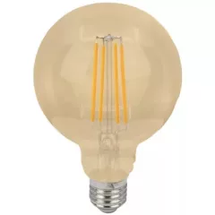   Tracon FILGG958W COG LED gömb fényforrás, arany 230 VAC, E27, 7W, 800 lm, G95, 2500K, EEI=E
