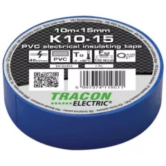   Tracon K10-15, Szigetelőszalag, kék 10m×15mm, PVC, 0-90°C, 40kV/mm