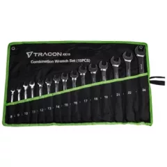   Tracon KK15 Kombinált kulcs készlet 8,9,10,11,12,13,14,15,16,17,18,19,21,22,24mm