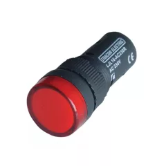 Tracon LJL16-RD LED-es jelzőlámpa, piros 48V AC/DC, d=16mm