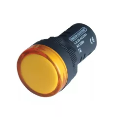   Tracon LJL22-ACDC24Y LED-es jelzőlámpa, sárga 24V AC/DC, d=22mm