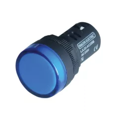 Tracon LJL22-BE LED-es jelzőlámpa, kék 230V AC/DC, d=22mm