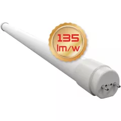   Tracon LT8GH15022NW, Üveg LED világító cső, opál burás 230 V, 50 Hz, G13, 22 W, 3000 lm, 4000 K, 200°,