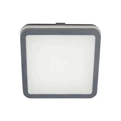 Tracon MFKNA18CCT LED mennyezeti lámpa színhőállító kapcsolóval,antracit 230V,50Hz,18W, 1850lm, 3000K/4000K/6500K, IP65,220×220mm,EEI=F