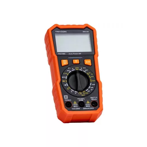 Tracon MM33B Digitális multiméter TRMS, ACV, DCV, ACA, DCA, OHM, diode, NCV, signal