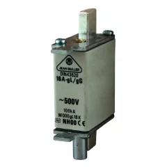   Tracon NK00C-63 Kiütőszeges késes biztosító Un=400V AC, 63A, 00C, 100kA/500VAC, gG