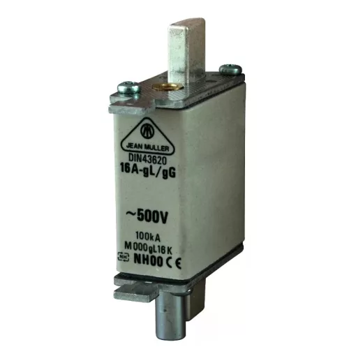 Tracon NK00C-63 Kiütőszeges késes biztosító Un=400V AC, 63A, 00C, 100kA/500VAC, gG