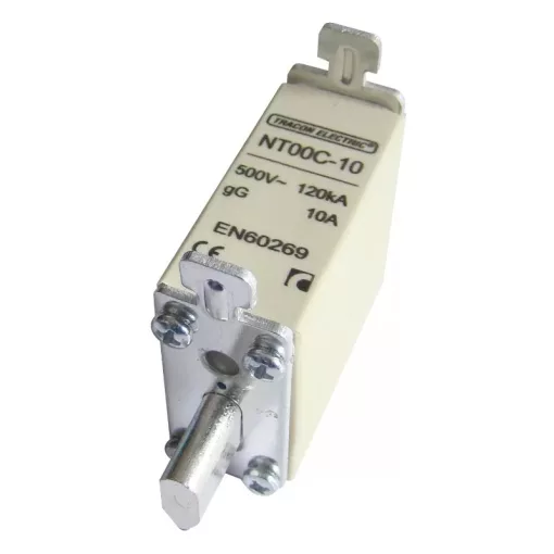 Tracon NT00C-25, Késes biztosító 500V AC, 25A, 00C, 120kA, gG