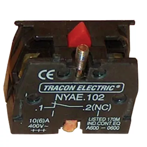 Tracon NYAE102 Érintkező-egység fémalapra szerelt nyomógombokhoz 1×NC, 3 A/400 V