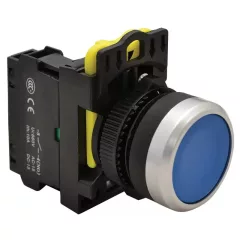   Tracon NYG3-B Egyszerű nyomógomb, kék 1×NO, 5A/230V AC-15, IP65