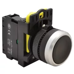   Tracon NYG3-BK Egyszerű nyomógomb, fekete 1×NO, 5A/230V AC-15, IP65