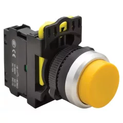   Tracon NYG3-HY Kiálló nyomógomb, sárga 1×NO, 5A/230V AC-15, IP65