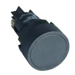   Tracon NYGEA125 Nyomógomb, műanyag testű, fekete 1×CO, 0,4A/400V AC, IP42, d=22mm