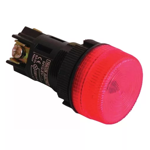 Tracon NYGEV456K Jelzőlámpa, műanyag testű, kék 0,4A/400V AC, d=22mm, IP42, NYGI230