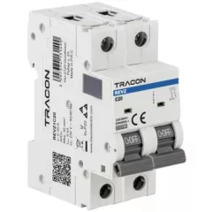   Tracon REVZ2C25 kismegszakító, 2 pólus, C karakterisztika, 25 A, 6 kA