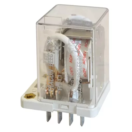 Tracon RJ11-12DC Nagyteljesítményű relé 12V DC / 3×CO (30A, 230V AC / 28V DC)