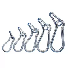 Tracon RKARA7 Karabiner, rugós, acél d=7mm, 1100N