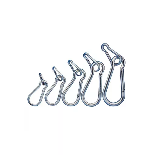 Tracon RKARA9 Karabiner, rugós, acél d=9mm, 1700N