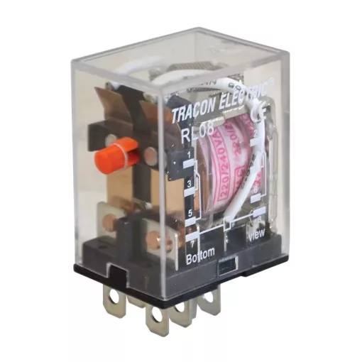 Tracon RL08-240AC Miniatűr teljesítmény relé 230V AC / 2×CO (10A, 230V AC / 28V DC)