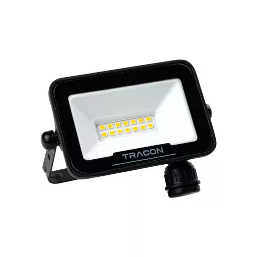 Tracon RSMDSU10W LED fényvető SAMSUNG chippel,mozgásérzékelő csatlakozóval 220-240V AC, 10W, 4000K, IP54, 1000lm, EEI=F