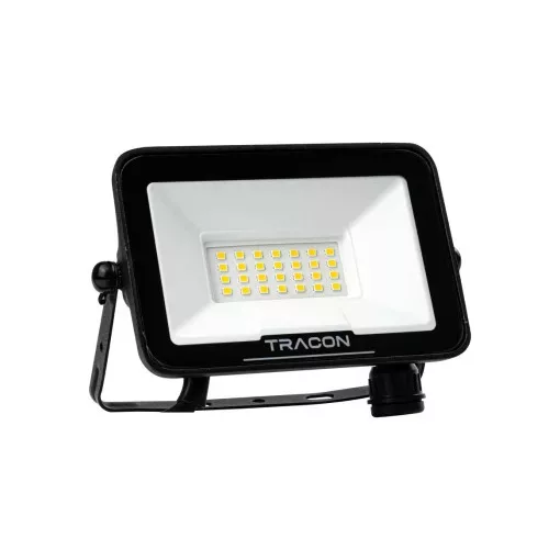 Tracon RSMDSU20W LED fényvető SAMSUNG chippel,mozgásérzékelő csatlakozóval 220-240V AC, 20W, 4000K, IP54, 2000lm, EEI=F