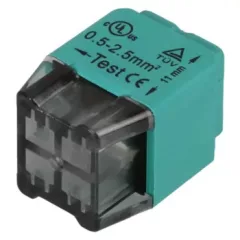   Tracon RVU2,5-4 (100 db/doboz) Csavar nélküli vezetékösszekötő, zöld 4x0,5-2,5mm2, 450VAC, max. 16A