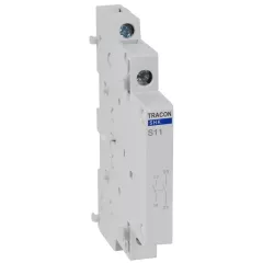   Tracon SHK-S11, Segédérintkező SHK kontaktorhoz 0,5 Mod, 1NO+1NC, AC12 (230V) 5A
