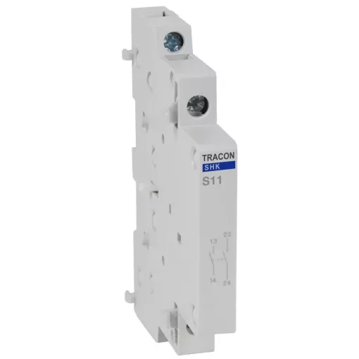 Tracon SHK-S11, Segédérintkező SHK kontaktorhoz 0,5 Mod, 1NO+1NC, AC12 (230V) 5A