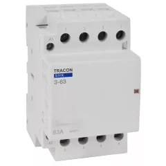   Tracon SHK3-63, Installációs kontaktor 230V AC, 50Hz, 3 Mod, 3×NO, AC1/AC7a, 63A