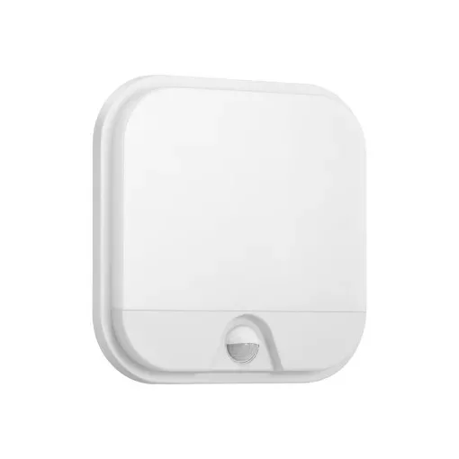 Tracon SLN20W Mozgásérzékelős fali lámpatest, négyzetes, fehér 230VAC, 20W, 140°, 2-9m, 10s-5m, 4500K , IP65, 1900lm, EEI=F