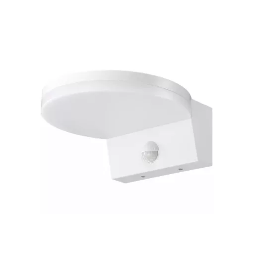 Tracon SLT15W Mozgásérzékelős fali lámpatest, fehér 230VAC, 15W, 140°, 2-9m, 10s-5m, 4500K , IP65, 1350lm, EEI=F