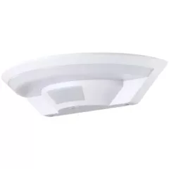   Tracon SLU10W Mozgásérzékelős fali lámpatest, fehér 230VAC, 10W, 120°, 2-9m, 10s-5m, 4500K , IP54, 950lm, EEI=F
